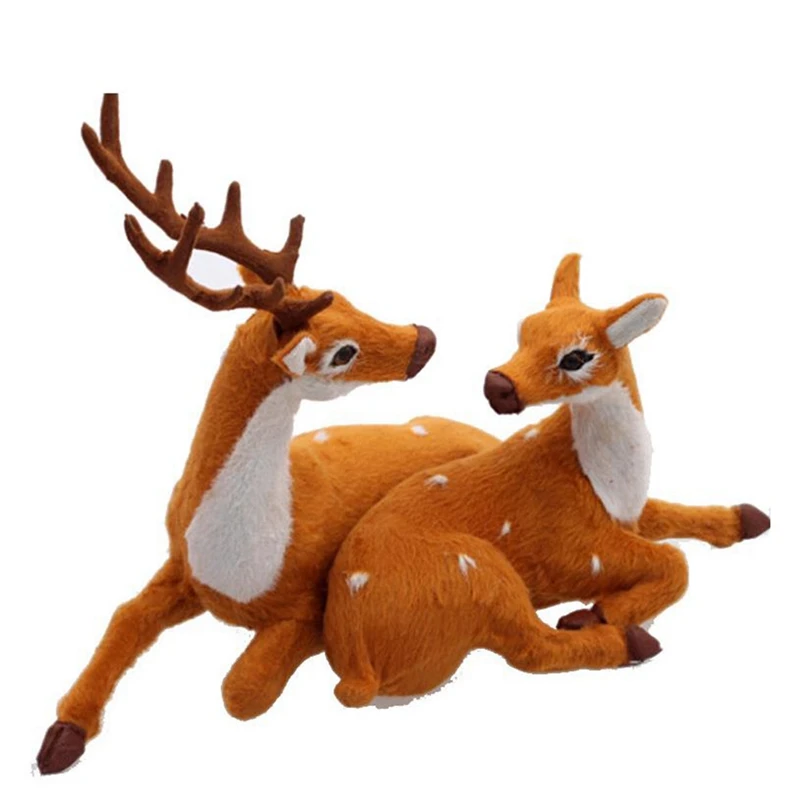 

Christmas Sika Deer Christmas Decorations Desktop Deer Decoration Simulation Couple Deer Reindeer Elk Moose Ornaments