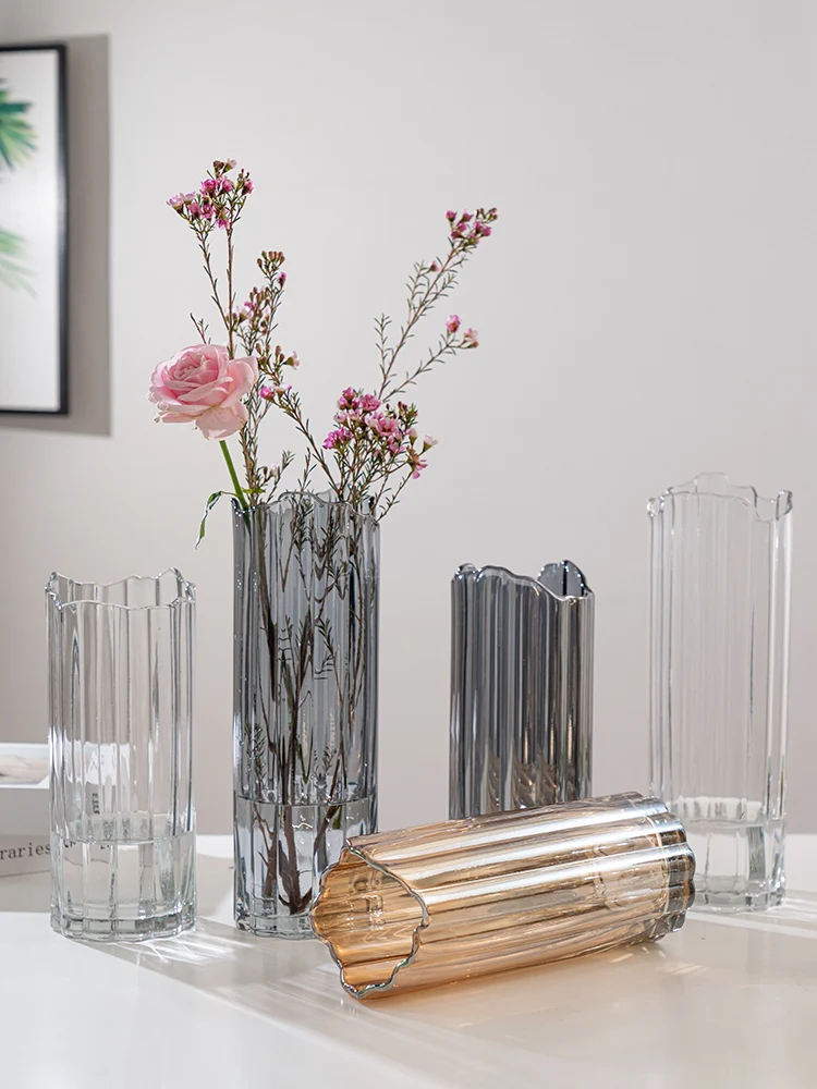 

Small Glass Luxury Modern Nordic Vase Creative Hydroponics Living Room Decoration Wazony Ozdobne Countertop Handicraft BK50HP