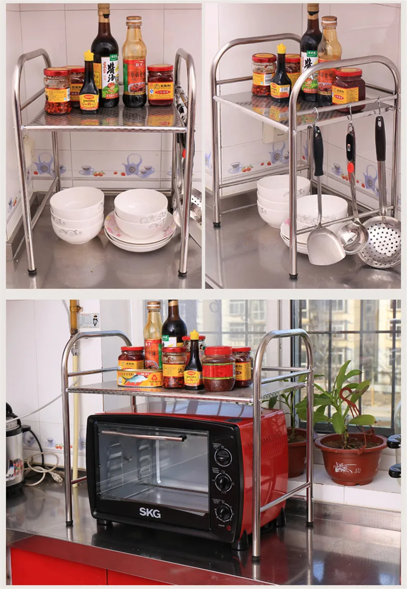 Кухонная полка одноуровневая Двухуровневая для микроволновой печи духовки из