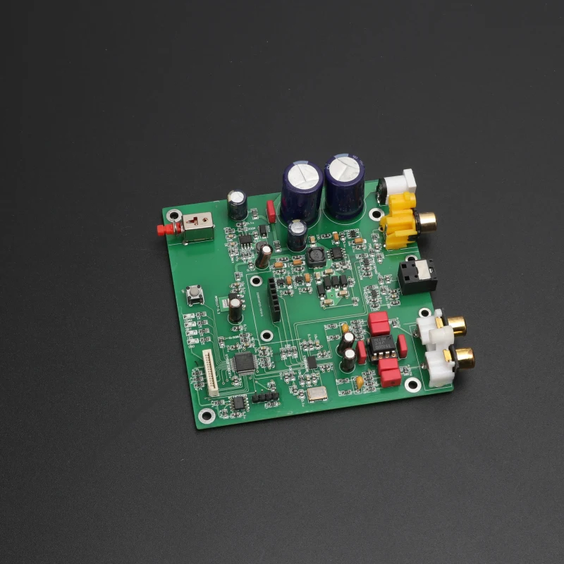 

KYYSLB NE5532 Op Amp AC Dual 12~18V ES9038Q2M Decoder Board ES9038 Q2M I2S DSD Fiber Coaxial Input Amplifier DAC Decoder Board