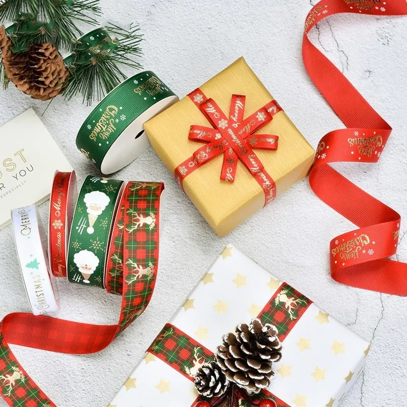Лента для рождественского подарка лента упаковки подарков украшения торта