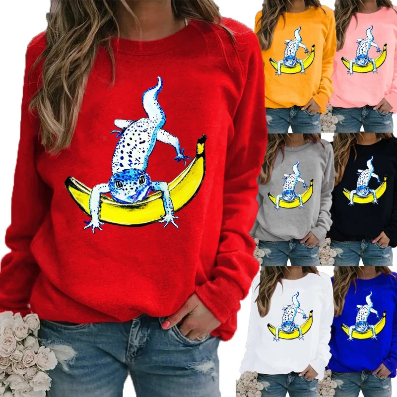 

Женская Повседневная зимняя толстовка с круглым вырезом и длинным рукавом