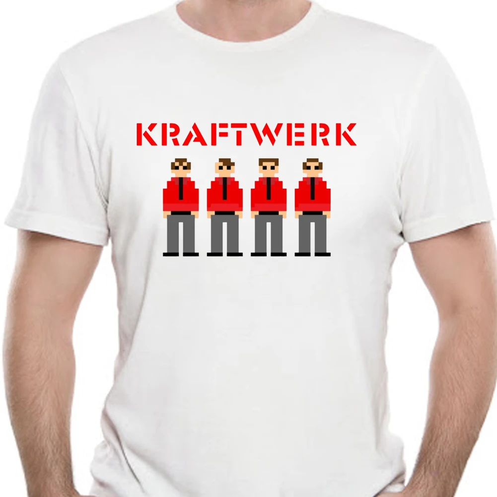 

Pixelated Kraftwerk Turquoise Kids Boy T Shirt cotton Short Sleeve O Neck Tshirt Tops Guy euro size Casual T-shirt For Men