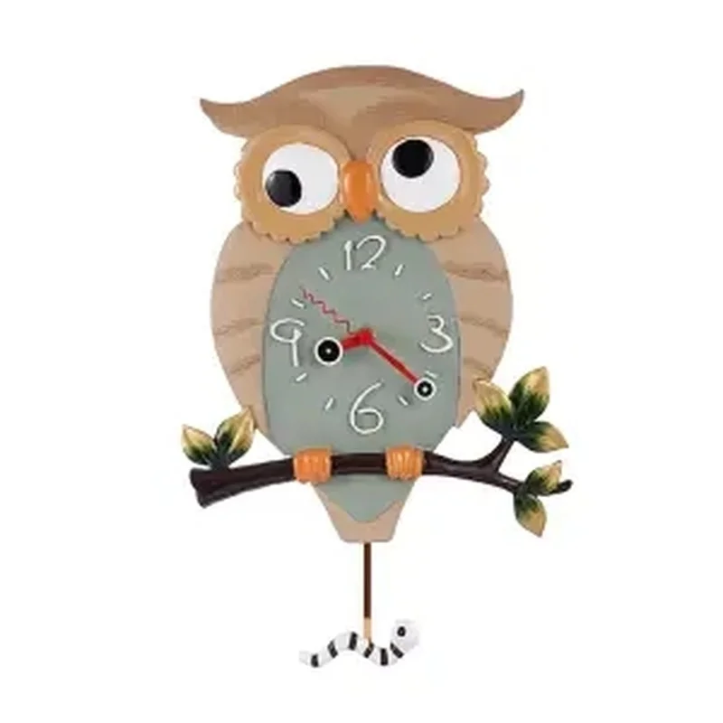 

Креативные индивидуальные Трехмерные настенные часы с совой, модные тихие детские часы для гостиной, спальни