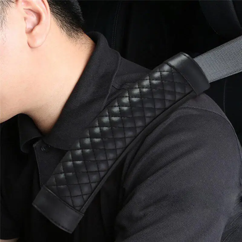 2 шт. кожаный автомобильный ремень безопасности Чехол регулятор детская защита