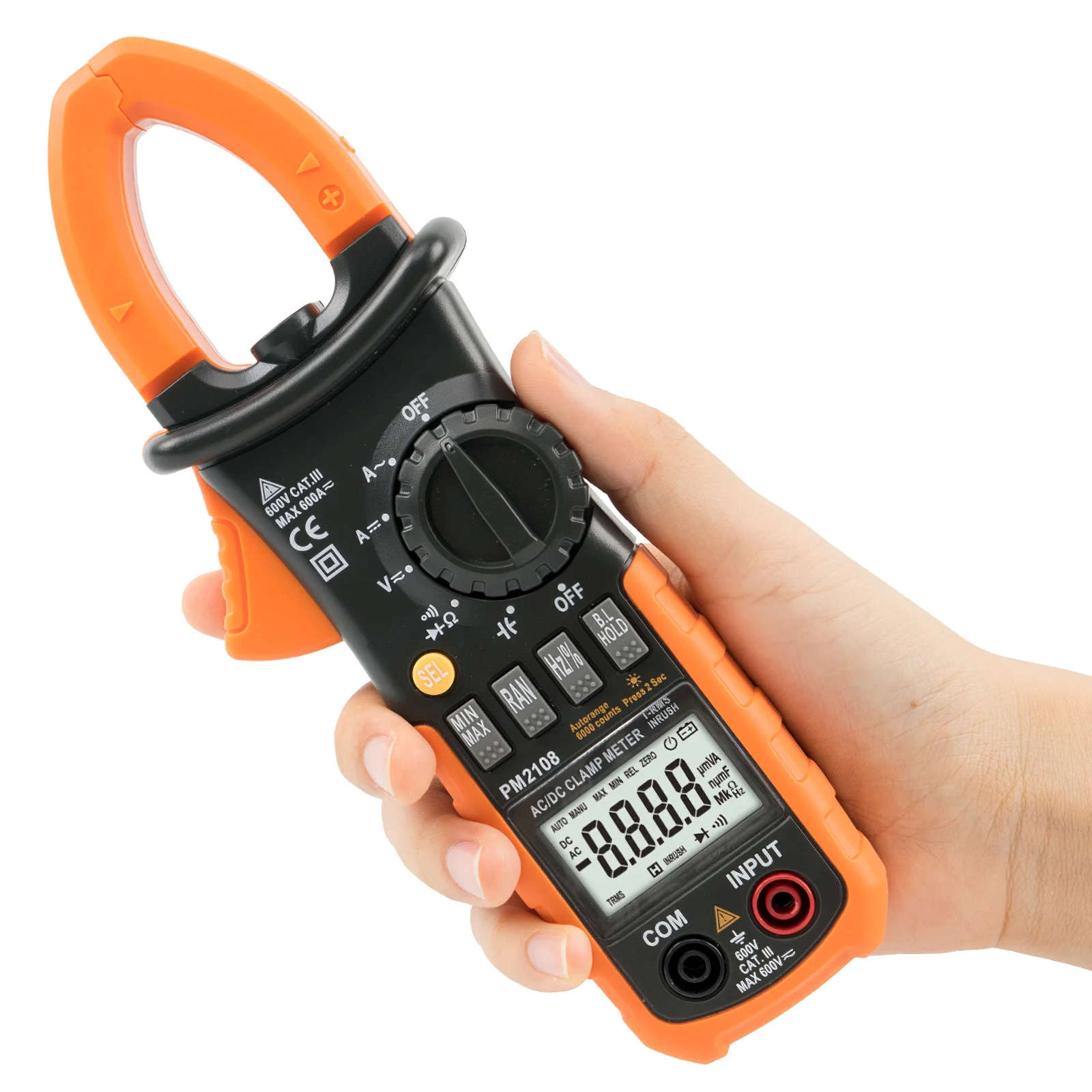 Токоизмерительные клещи PEAKMETER PM2108 MASTECH плоскогубцы Амперметр тестер емкости AC DC