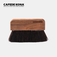 cafedekona bar brush barista tools beech grinder brush bristle table cleaner solid wood handle brush clean coffee grinder