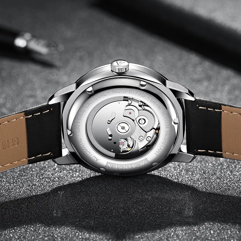 

ADISEN Mechanical Watch Men's Luminous Stainless Steel Case Watch Men's Automatic Regarder NH35A Japanese Movement Clock 5ATM