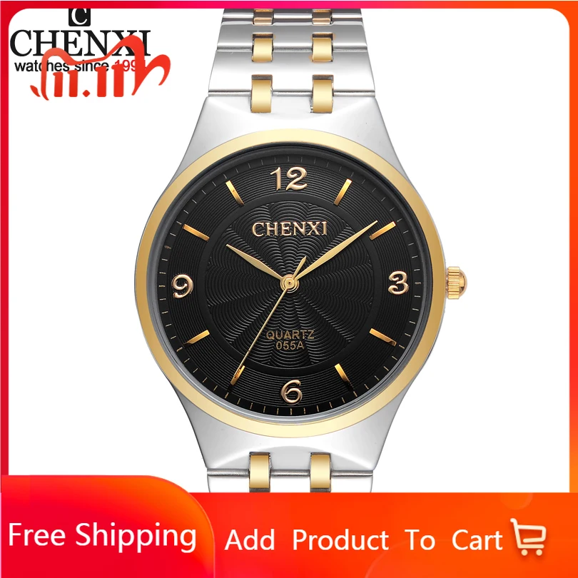 

New CHENXI Original Brand Men's Watch Stainless Steel Relojes Hours Clock Men Casual Lovers Quartz Watch Male Female Wristwatch