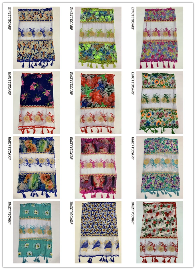 12 pieces 12 штук в продаже! Мягкий хлопковый шарф с сеткой, хорошая африканская Женская шаль, 12 штук 1 лот - Цвет: 12 pieces