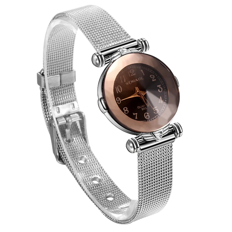 Женские часы повседневные женские роскошные модные стальной сетчатый ремешок