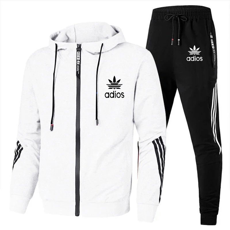 

Men's Hoodie + Pants 2021 Spring and Autumn New Hooded Sweatpants Sweatpants Fashion Men's Hip Hop Pullover Hoodie