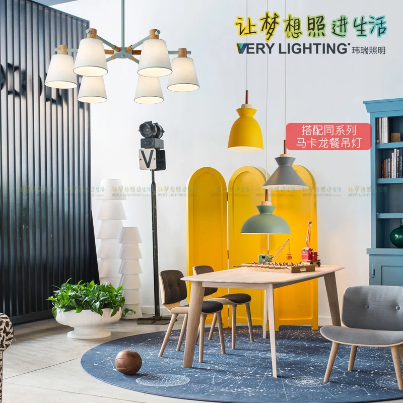 Подвесной светильник из дуба светодиодная лампа в скандинавском японском стиле