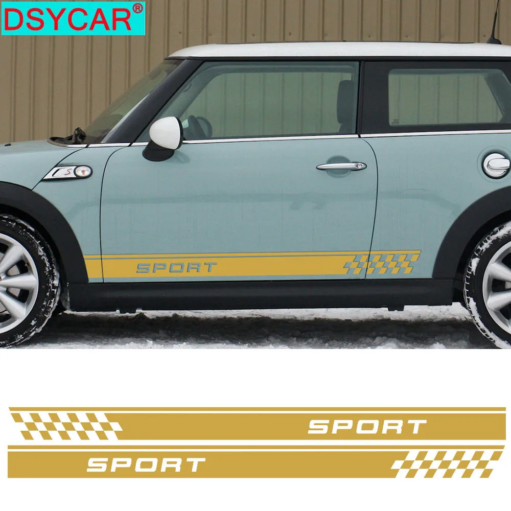 DSYCAR 1 пара наклейки для боковой двери автомобиля виниловые спортивного