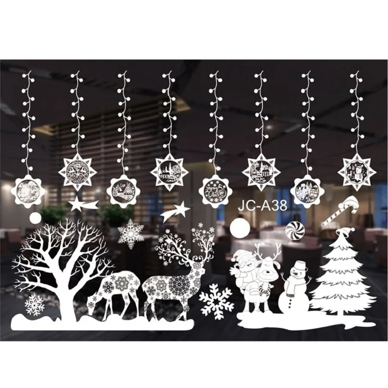 Рождественское украшение staresh новогодние наклейки на окно для дома подарок Новый