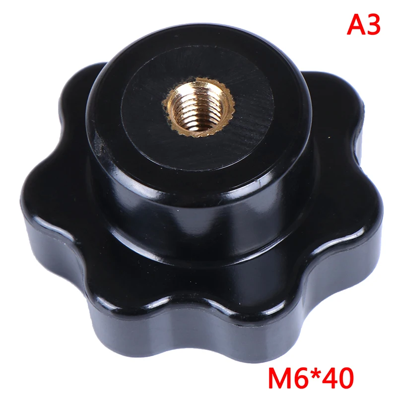 1 шт. M5/M6/M8/M10/M12 внутреннюю резьбу головка звездообразная Навинчивающаяся ручка зажима Медь ручка сердечника - Цвет: 3