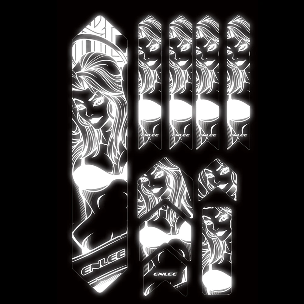 

Reflective Bike Fork Stickers Mountain Bike Scratch Resistant Fork Protector Removable Sticker Road Bicycle Adhesive Guard Cover