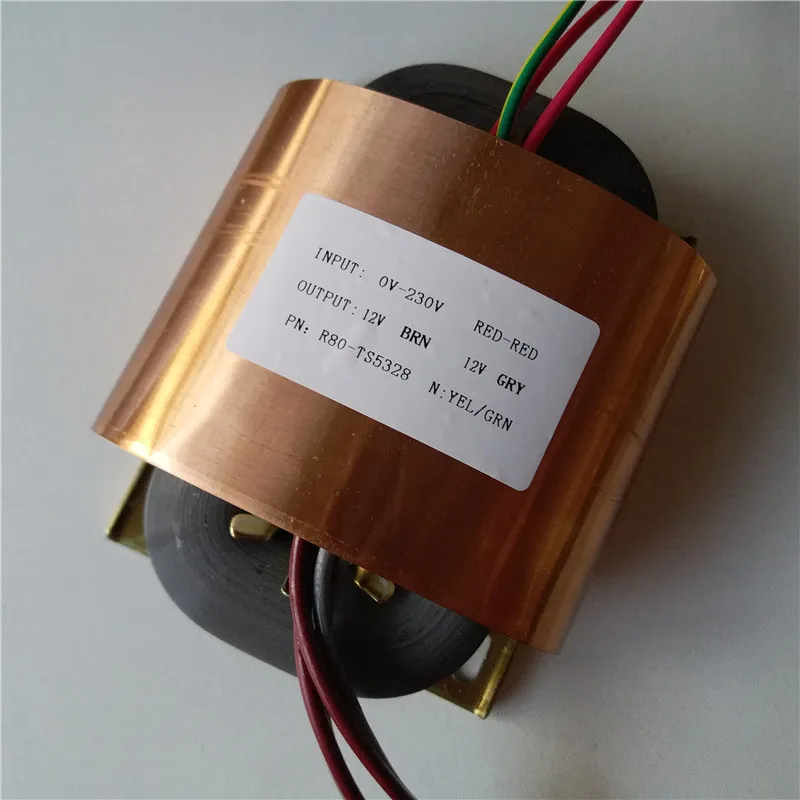 TS5328(230V input) 12V 4.16A 12V 4.16A R трансформатор с сердечником 100VA R80 пользовательский трансформатор 115 V/230 V с медный щит выход для усилителя мощности - Цвет: TS5328(230V input)