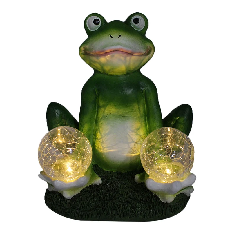 Экономичная лягушка из смолы украшения персонажа скульптуры для дома сада