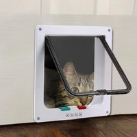 intellgent control 4 way safe pet cat gate cat doors abs animal small pet cat dog door pet supplies flap door pet kitten door