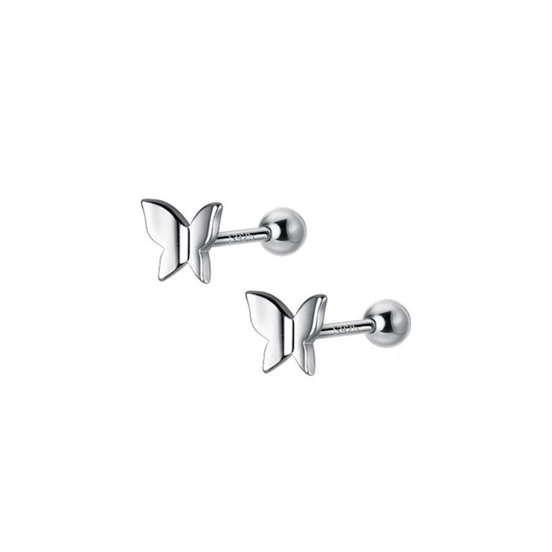 Женские серьги из серебра 925 пробы с винтом-бабочкой | Украшения и аксессуары