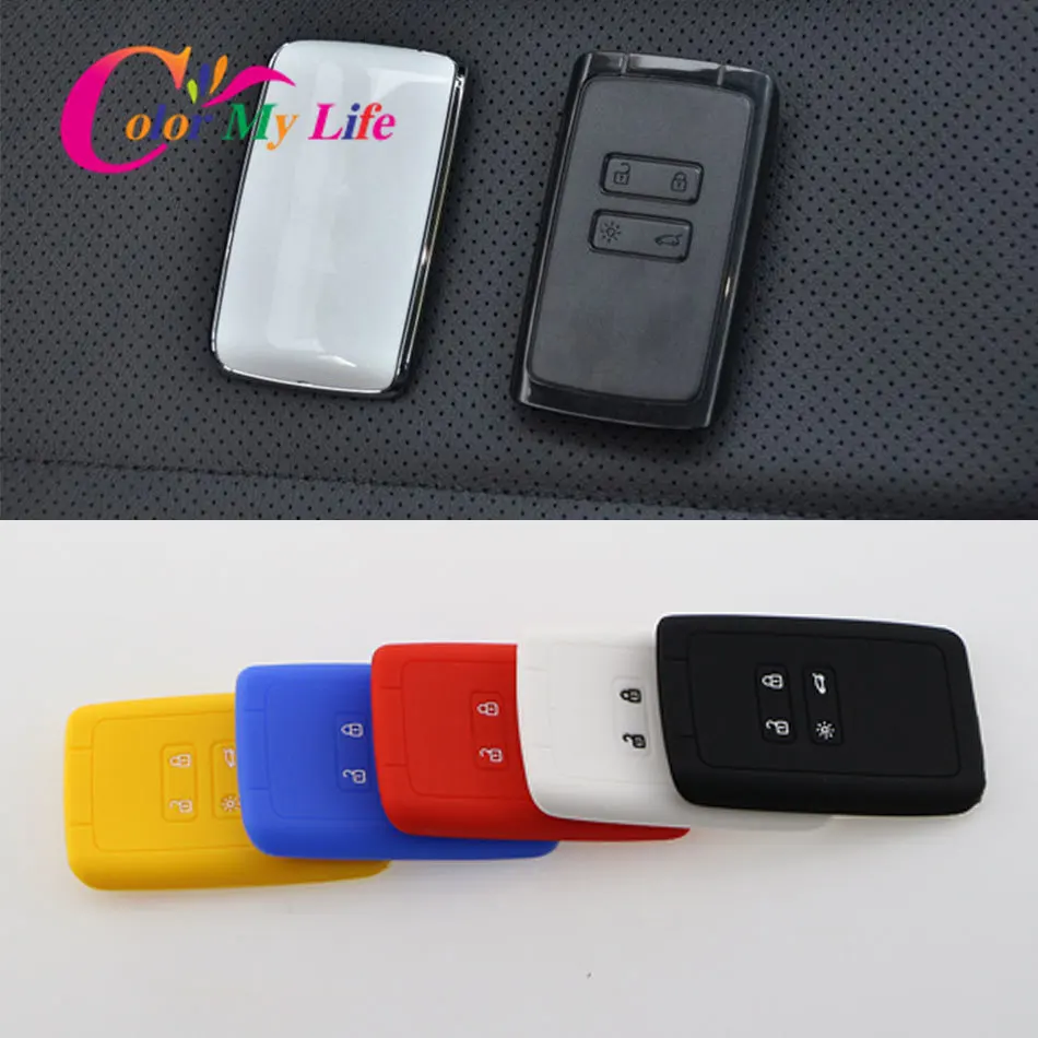 1 Piece Silicone Car Key Case Protection Cover Set for Renault Koleos Kadjar 2016 - 2020 Remote Holder Protector Accessories | Автомобили