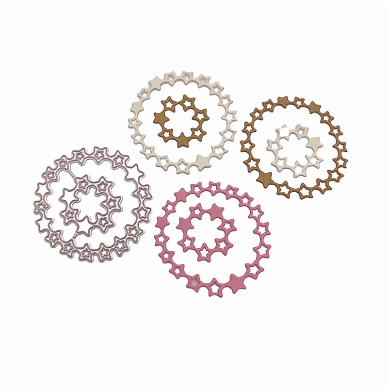 Круглая звезда 2021 новые штампы металлические для резки бумаги шаблон