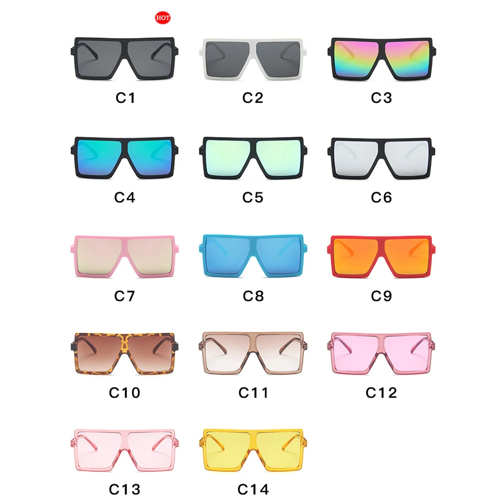 

Square Kids Corlorful Sunglasses Girls Baby Boys Festival Gift Punk Oversized Sunglasses Children Oculos De Sol Masculino UV400