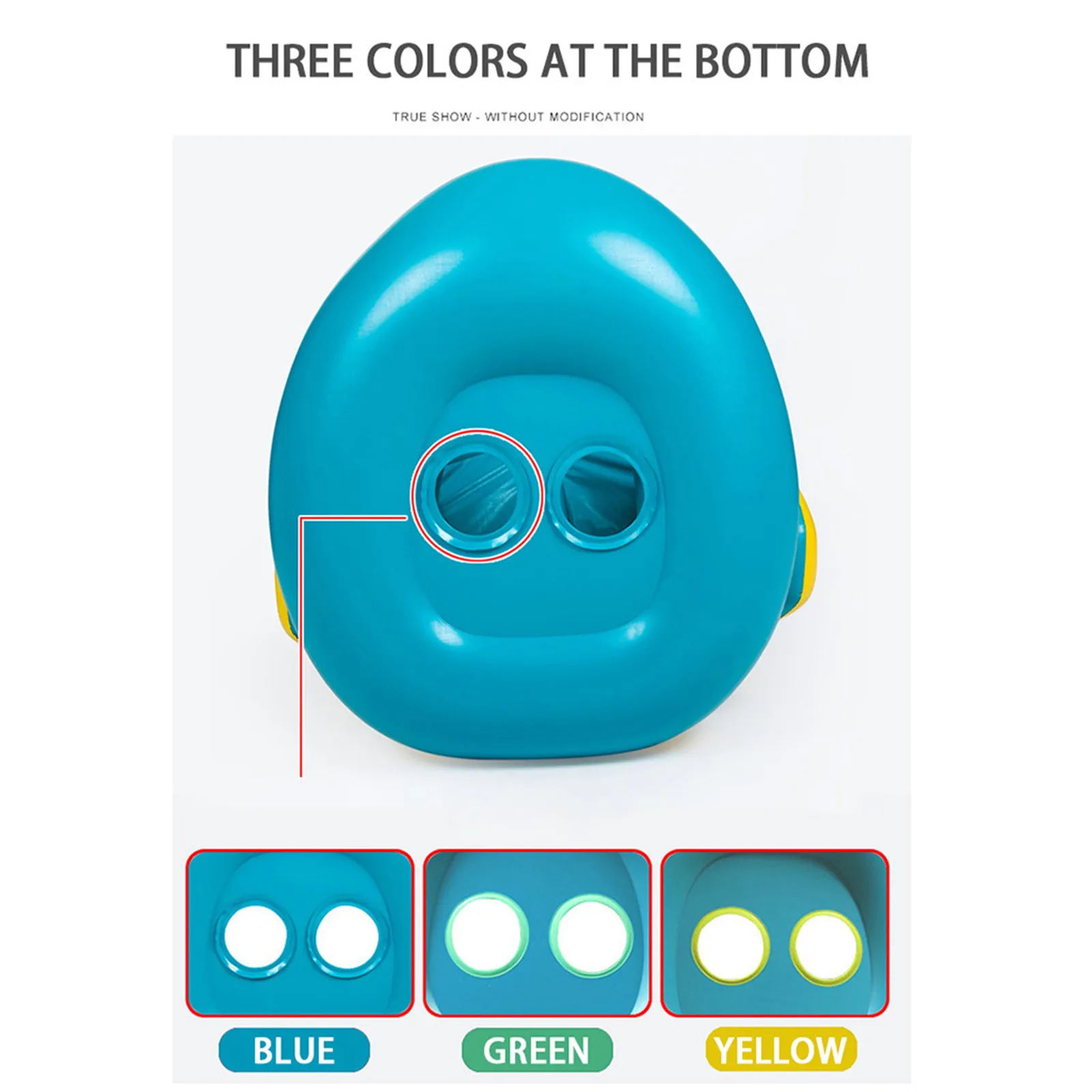 

Baby Swimming Ring Summer Outdoor Game Children's-Boat With Roof And Handles Swimming PVC Inflatable Circle Swimming Pool Toys