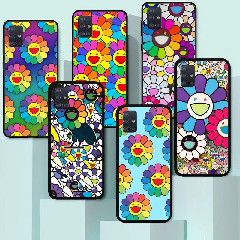 

Murakami Flower Smile Cute Phone Case For Samsung A50 A51 A71 A12 A72 A52 A32 A02 A20E A31 A40 A70 A80 Fundas coque