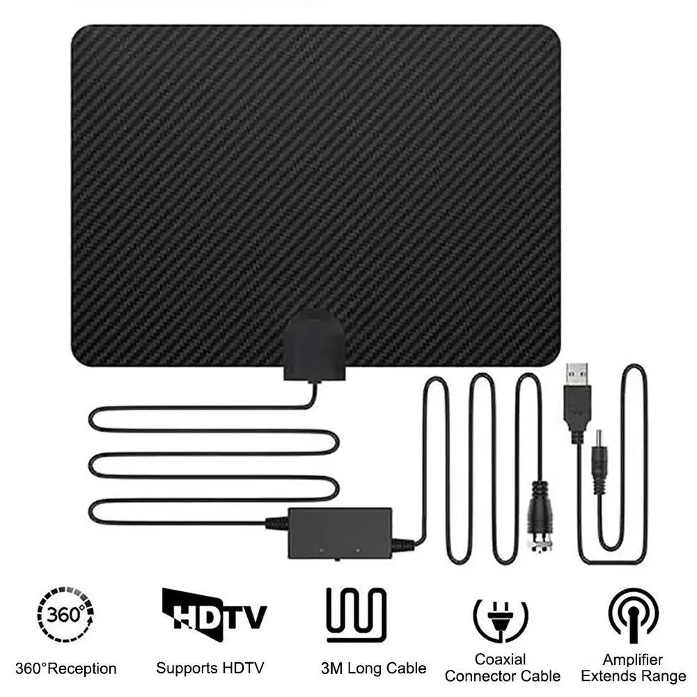 

4K Digital HDTV Aerial Indoor Amplified Antenna 1280 Miles Range DVB-T2 Freeview Isdb-tb For Life Local Channels Broadcast