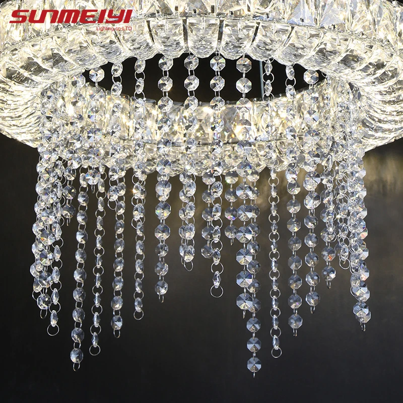 

Dimmable LED Chandeliers Modern Crystal Smart Lighting For Dining room Kitchen Living room Lamp Chandelier lustre industriel