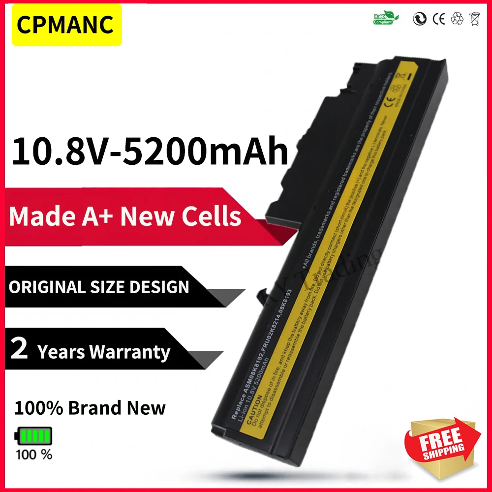 CPMANC – batterie de remplacement pour ordinateur portable  5200mAh  6 cellules  pour IBM ThinkPad