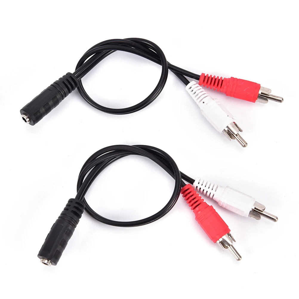 

1PC 3.5mm Female Mini Jack to 2 RCA Male Y Adapter Audio Cable Wire