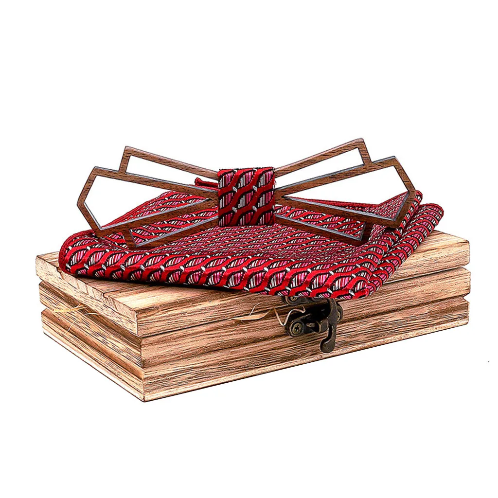 JAYCOSIN галстук бабочка деревянный ручной носовой платок мужской полый резной и