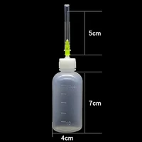 50ml new transparent polyethylene dispensing bottle with syringe needle multifunction glue alcohol paint bottle diy model making