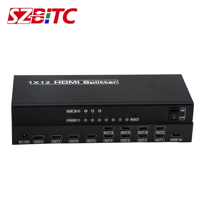 Разветвитель SZBITC HDMI 1x4 1x8 1x9 1X12 1x16 4K @ 30 Гц Переключатель 1 в 12 выходов