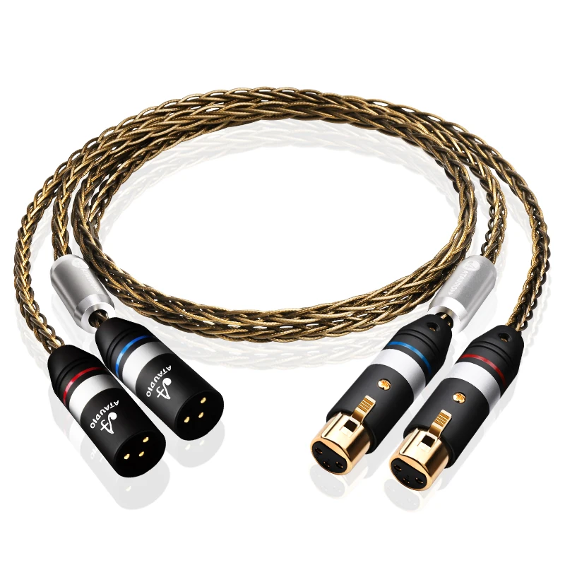 HiFi OCC посеребренный XLR кабель высокого качества двойной Xlr штекер-Гнездо аудио |
