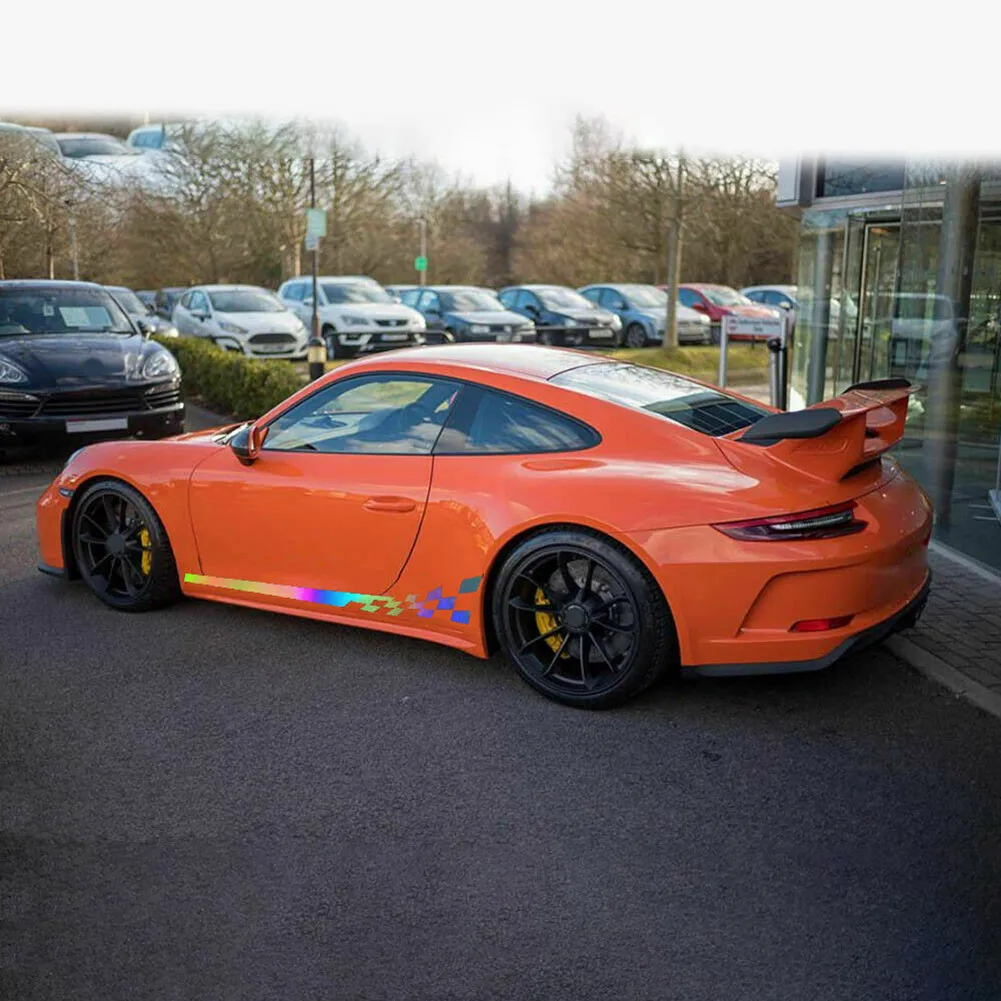 

Reflective Car Sticker Side Skirt Waterproof Car KK Vinyl Left + Right
