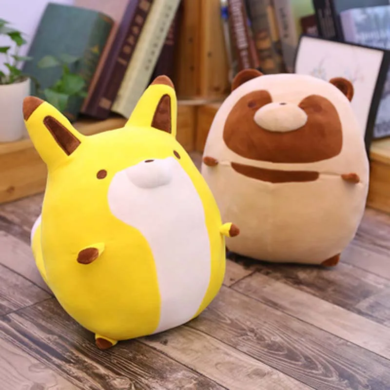 Новая мультяшная аниме игрушка енот и телефон милая Подушка плюшевая детская