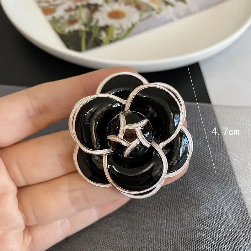 Роскошный дизайн брошь с камелией и жемчугом для женщин Свадебная Пряжка