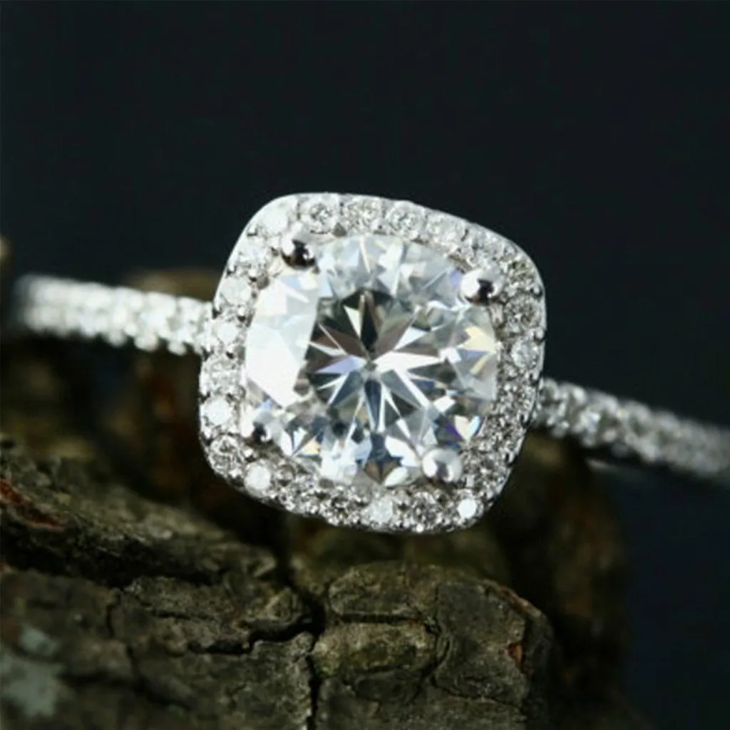 Роскошное женское кольцо Anillos plata para mujer обручальные кольца вечности Подарочные