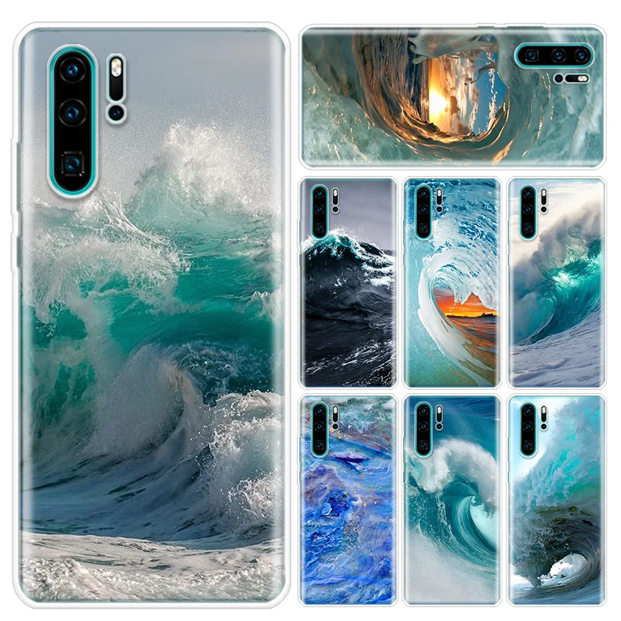 Чехол для телефона с принтом синего моря Huawei P10 P20 P30 P40 Lite Pro P30Lite Mate 20 P SMART Z 2018