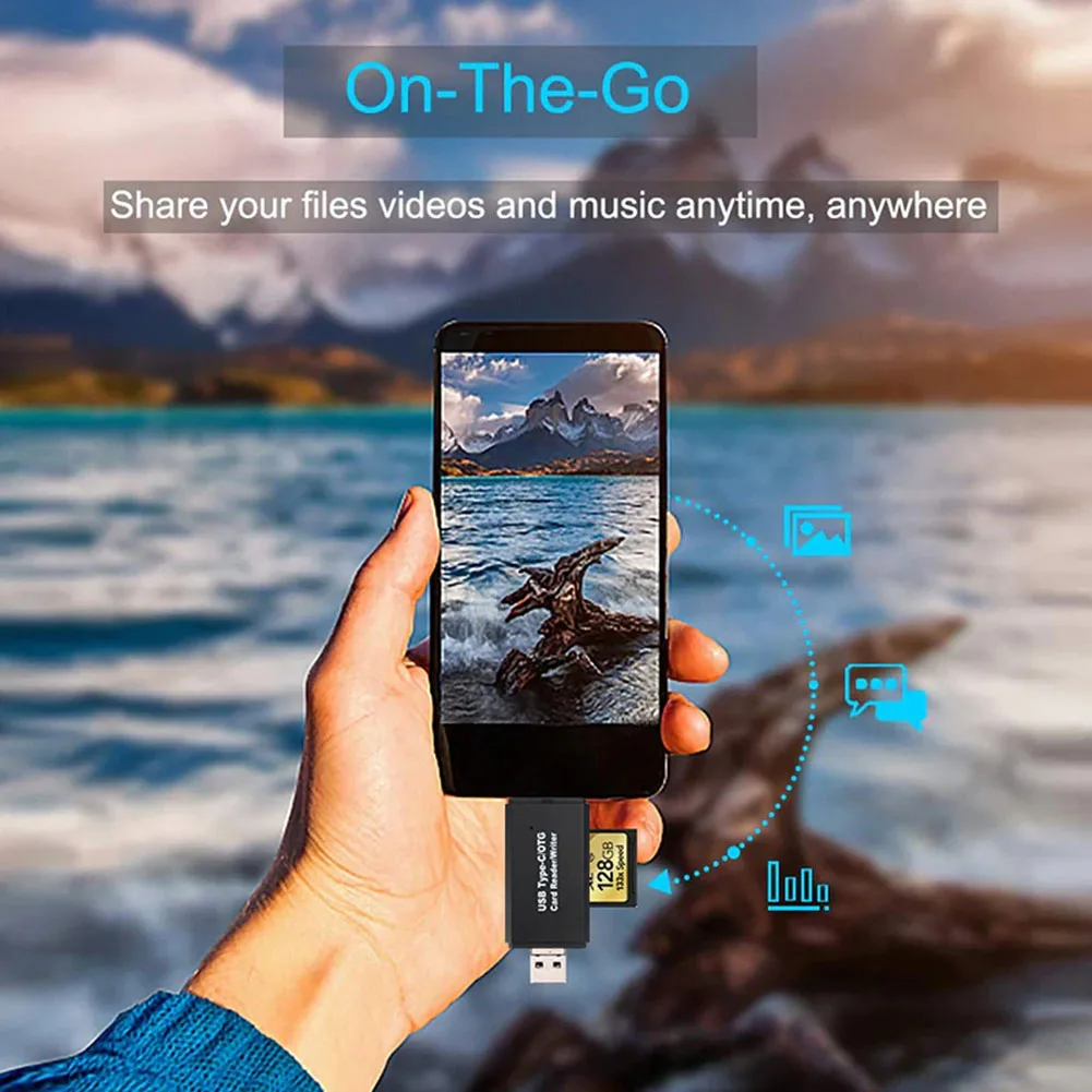 Type C Micro USB 3 в 1 OTG Кардридер высокоскоростной USB2.0 Универсальный TF/SD для Android