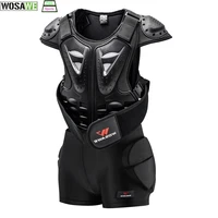 wosawe kids bicycle mtb back support hip pad shorts body guard set children motocross scooter cycling safety protection gear