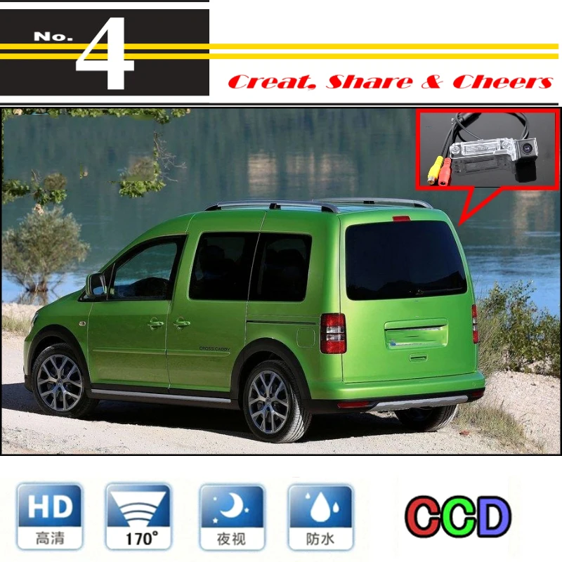 Автомобильная камера для Volkswagen VW Caddy panel Van 2K MK2 Высокая обратная камера заднего вида для PAL или NTSC | CCD+ RCA