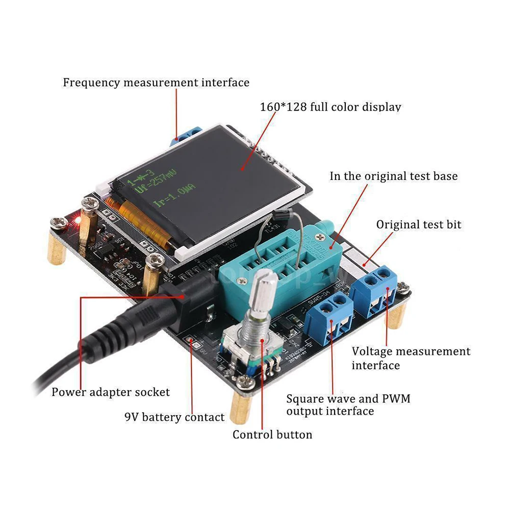 Тестер транзисторов M328 LCD 12864 набор для самостоятельной сборки измеритель