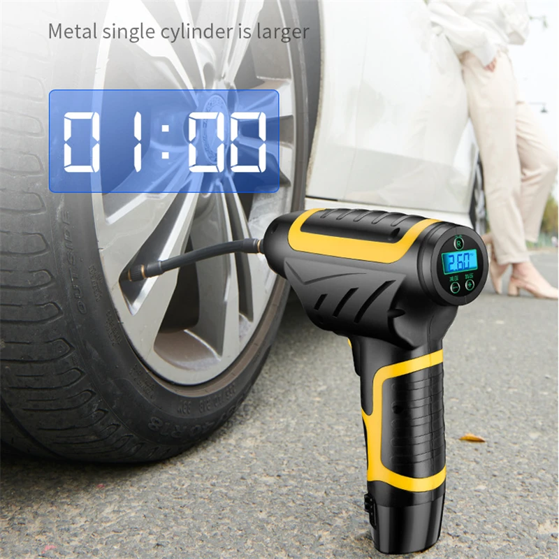 

120 PSI 12 в Вт перезаряжаемый портативный воздушный насос Электрический насос ручной автомобильный компрессор для шин насос для шин с цифровы...