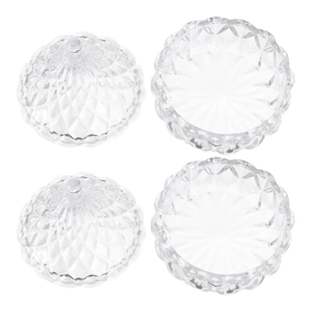 

2Pcs Household Candy Canister Wedding Aroma Holders Jewelry Storage Jars