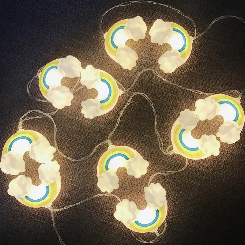 

LED rainbow clouds colored lightsgirl heart ins romantic night lights decorative lights